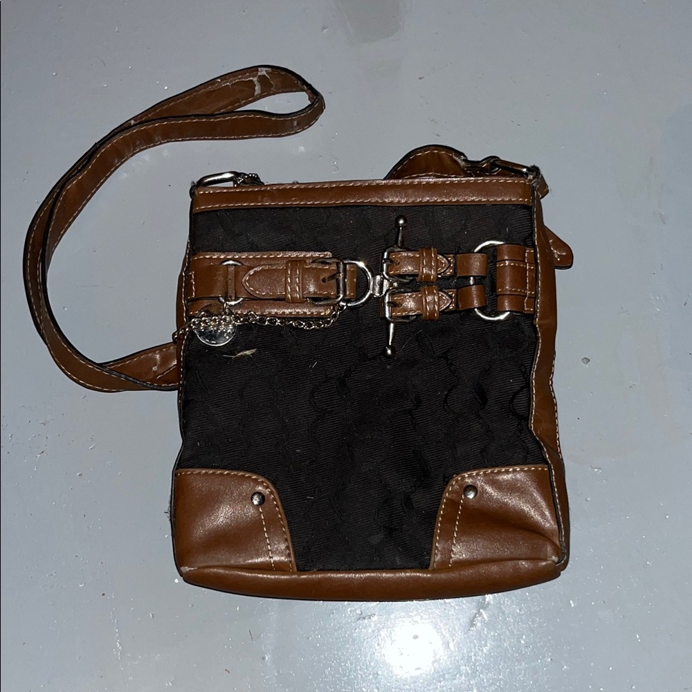 Brown and Black Women's Crossbody Bag